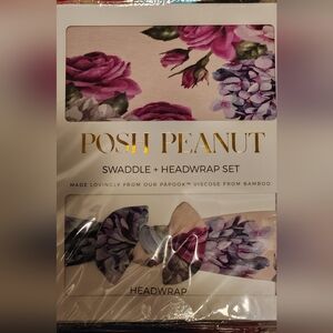 Posh Peanut swaddle n headband NWT